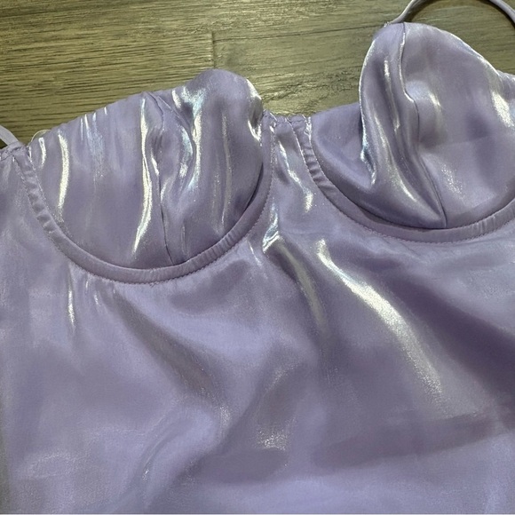 Princess Polly Purple Sleeveless Spaghetti Strap Twirl Mini Dress Sz 8 Fairy - Picture 8 of 10